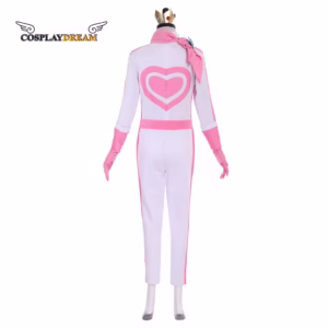 The Cosplay Princess Costume for Peaches Motorcycle Two-Piece Suit screams road royalty for con trails - Image 5