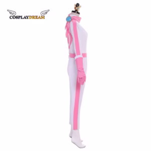 The Cosplay Princess Costume for Peaches Motorcycle Two-Piece Suit screams road royalty for con trails - Image 6