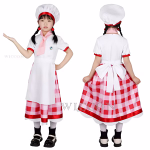 Princess Peach Dress Hat Earring Cosplay Set—Perfect Game Outfit for Women and Kids by Showtime Cosplay Costume, Pastry Chef Edition - Image 3