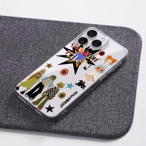 Grab the Art Peach R-Riot Rise Transparent Phone Case and make your iPhone 16–15–14–13–12–11, XR, X, Xs Max, SE 2020, or 7–8 Plus pop - Image 5
