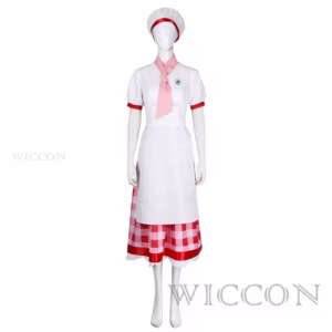 Princess Peach Dress Hat Earring Cosplay Set—Perfect Game Outfit for Women and Kids by Showtime Cosplay Costume, Pastry Chef Edition - Image 4