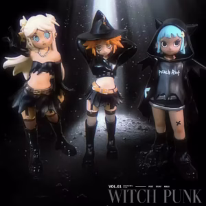 Step into the darkly enchanted with the Poster Girl series from Peach Riot—three sinisterly cute action figures that perfectly blend witchy punk magic into collectible model decor - Image 4