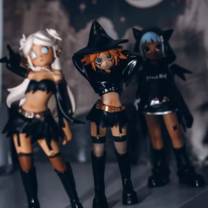 Step into the darkly enchanted with the Poster Girl series from Peach Riot—three sinisterly cute action figures that perfectly blend witchy punk magic into collectible model decor - Image 2