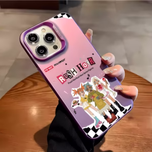 Riot P-Peach Fashion Phone Case for iPhone 16/15/14 Plus, 13/12/11 Pro Max, X/Xs/XR, 8/7 – Matte Silver - Image 3